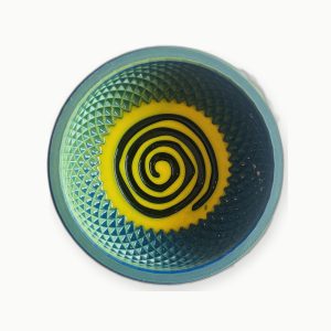 3D Baskı Turkuaz Sarı Spiral Tıraş Kasesi