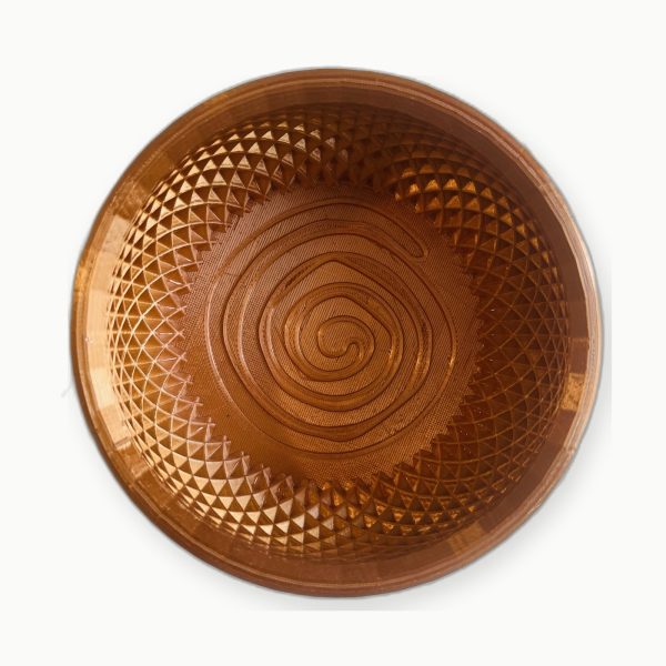 3D Baskı Bakır Rengi Spiral Tıraş Kasesi
