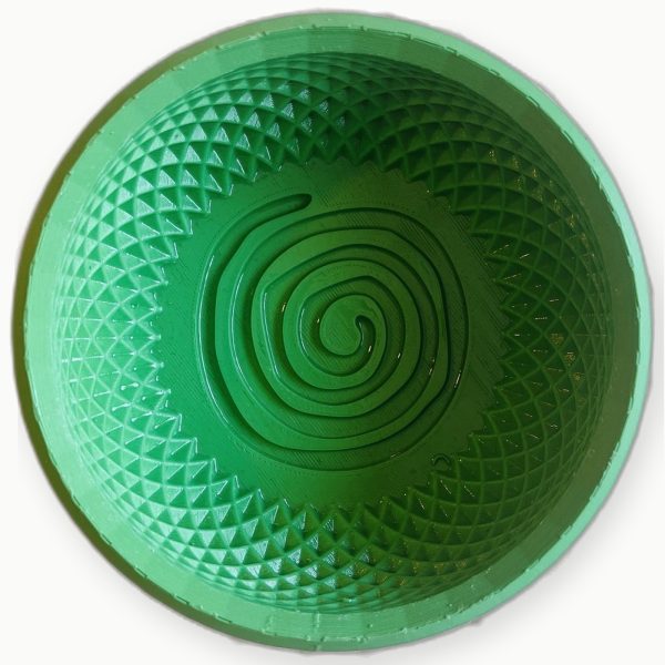 3D Baskı Mint Yeşili Spiral Tıraş Kasesi 3D Baskı Mint Yeşili Spiral Tıraş Kasesi