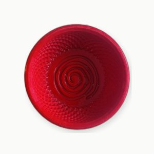 3D Baskı Şeffaf Kırmızı Spiral Tıraş Kasesi