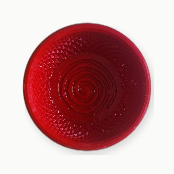 3D Baskı Kırmızı Spiral Tıraş Kasesi 3D Baskı Kırmızı Spiral Tıraş Kasesi