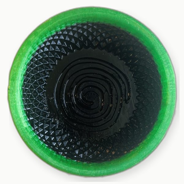 3D Baskı Yeşil Siyah Spiral Tıraş Kasesi 3D Baskı Yeşil Siyah Spiral Tıraş Kasesi