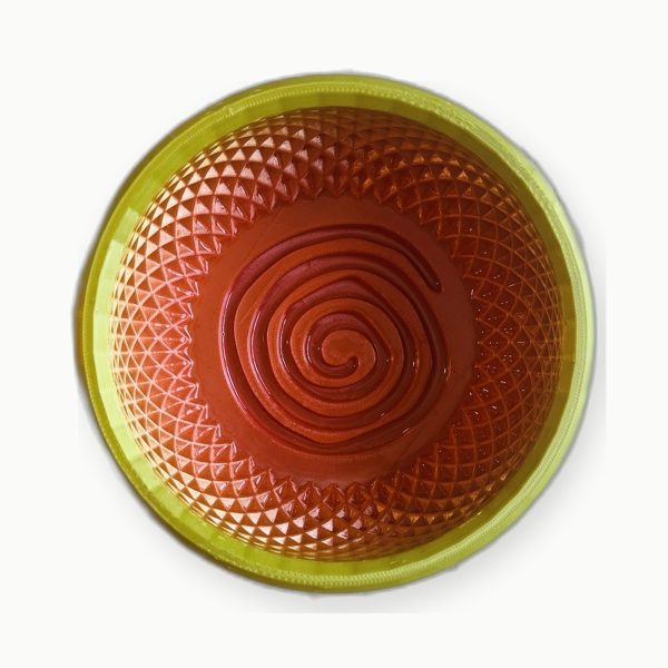 3D Baskı Sarı Pembe Spiral Tıraş Kasesi