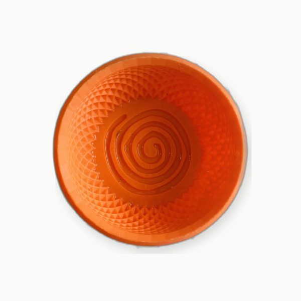 3D Baskı Turuncu Spiral Tıraş Kasesi