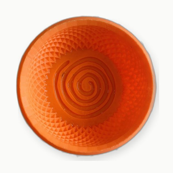 3D Baskı Turuncu Spiral Tıraş Kasesi