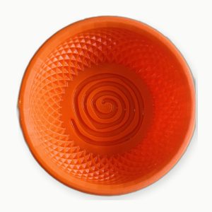 3D Baskı Turuncu Spiral Tıraş Kasesi