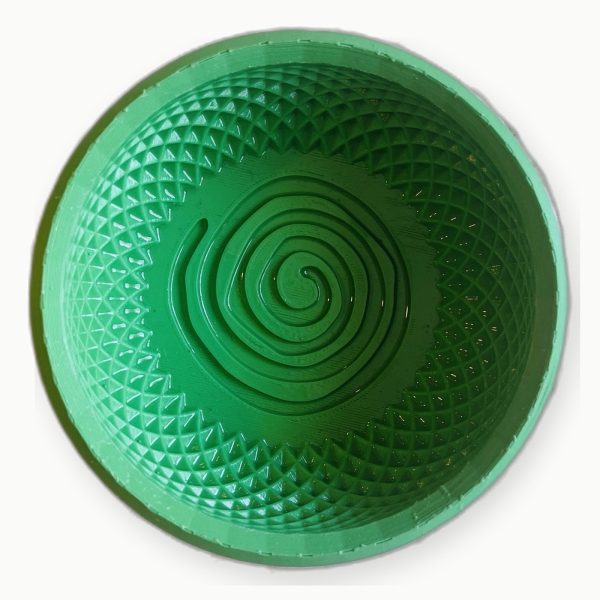 3D Baskı Mint Yeşili Spiral Tıraş Kasesi 3D Baskı Mint Yeşili Spiral Tıraş Kasesi