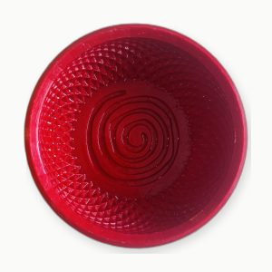 3D Baskı Şeffaf Kırmızı Spiral Tıraş Kasesi