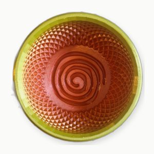 3D Baskı Sarı Kırmızı Spiral Tıraş Kasesi