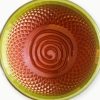 3D Baskı Sarı Kırmızı Spiral Tıraş Kasesi