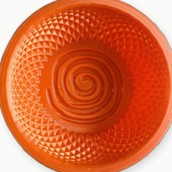 3D Baskı Turuncu Spiral Tıraş Kasesi 3D Baskı Turuncu Spiral Tıraş Kasesi