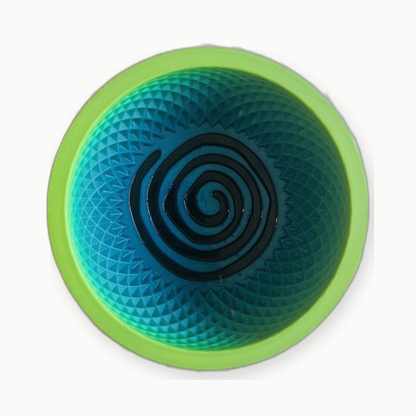 3D Baskı Yeşil Mavi Spiral Tıraş Kasesi