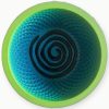 3D Baskı Yeşil Mavi Spiral Tıraş Kasesi