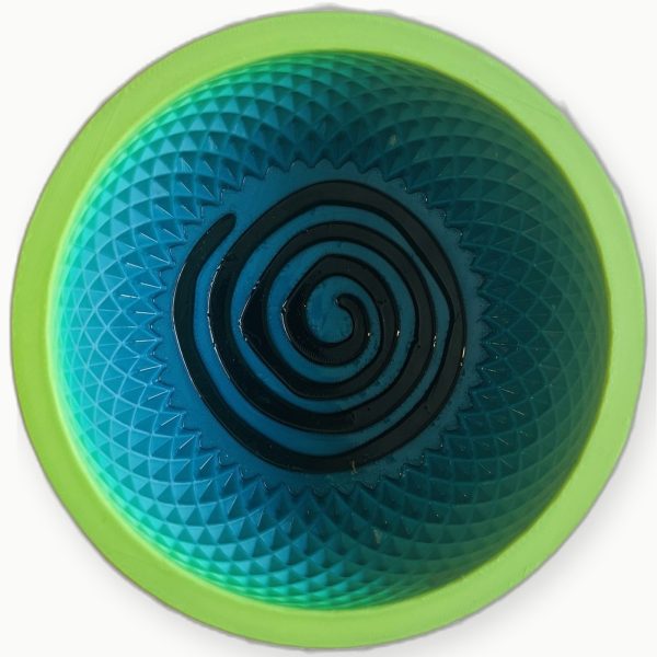 3D Baskı Yeşil Mavi Spiral Tıraş Kasesi